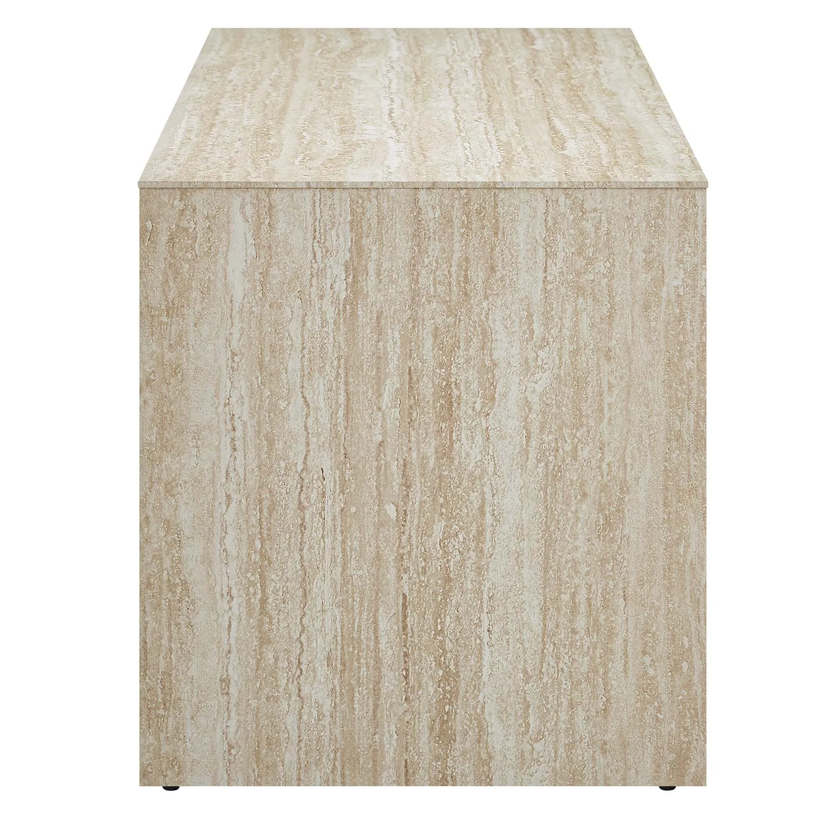 MIRELLA 53.5” FAUX TRAVERTINE BENCH