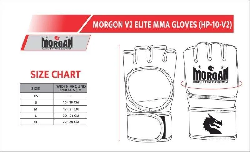 Morgan V2 Elite Leather MMA Gloves
