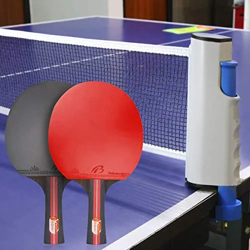 Number-one Ping Pong Set Portable Table Tennis Set Ping-Pong Game Pingpong Racket Set for Table Tennis Training with 4 Table Tennis Bats/Rackets/Paddles, 8 Ping-Pong Balls, 1 Retractable Table Tennis