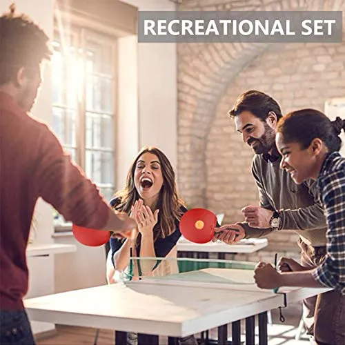 Number-one Ping Pong Set Portable Table Tennis Set Ping-Pong Game Pingpong Racket Set for Table Tennis Training with 4 Table Tennis Bats/Rackets/Paddles, 8 Ping-Pong Balls, 1 Retractable Table Tennis