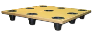 Paper Pallets with plastic feet