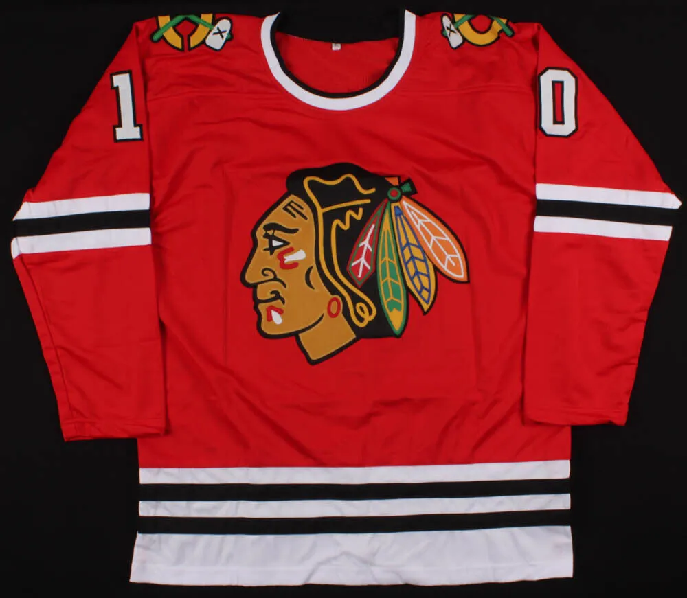 Patrick Sharp Signed Chicago Blackhawks Jersey (Beckett COA) 3xStanley Cup Champ
