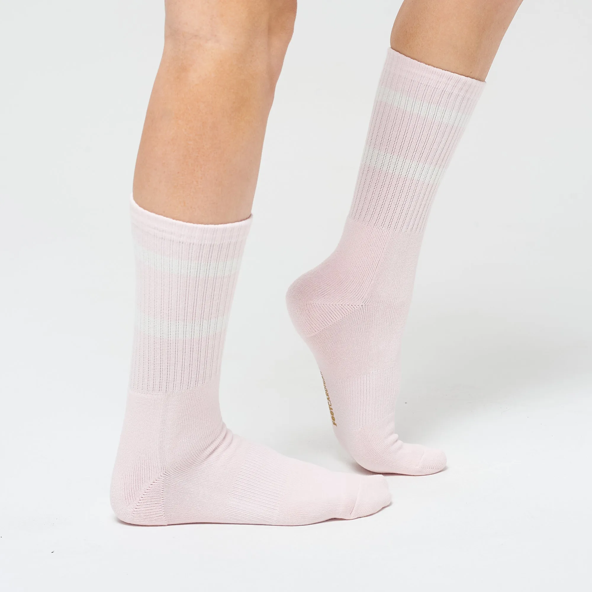 Pink White Stripe Crew - 3 Pack
