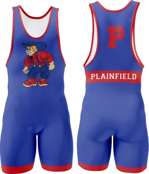 Plainfield Wrestling Full Custom Singlet - BLUE
