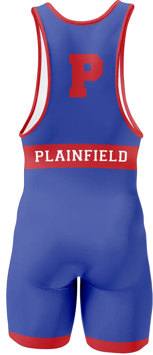 Plainfield Wrestling Full Custom Singlet - BLUE