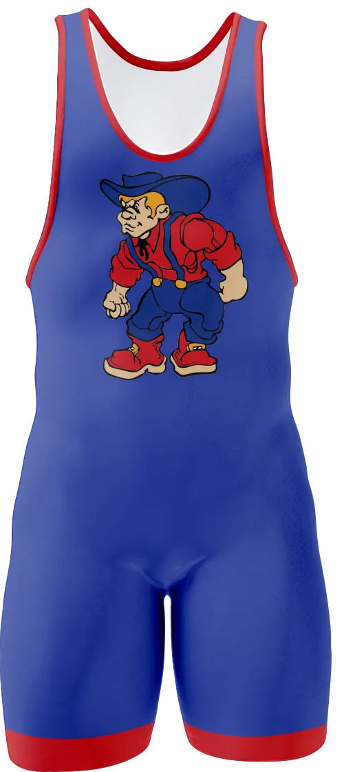 Plainfield Wrestling Full Custom Singlet - BLUE