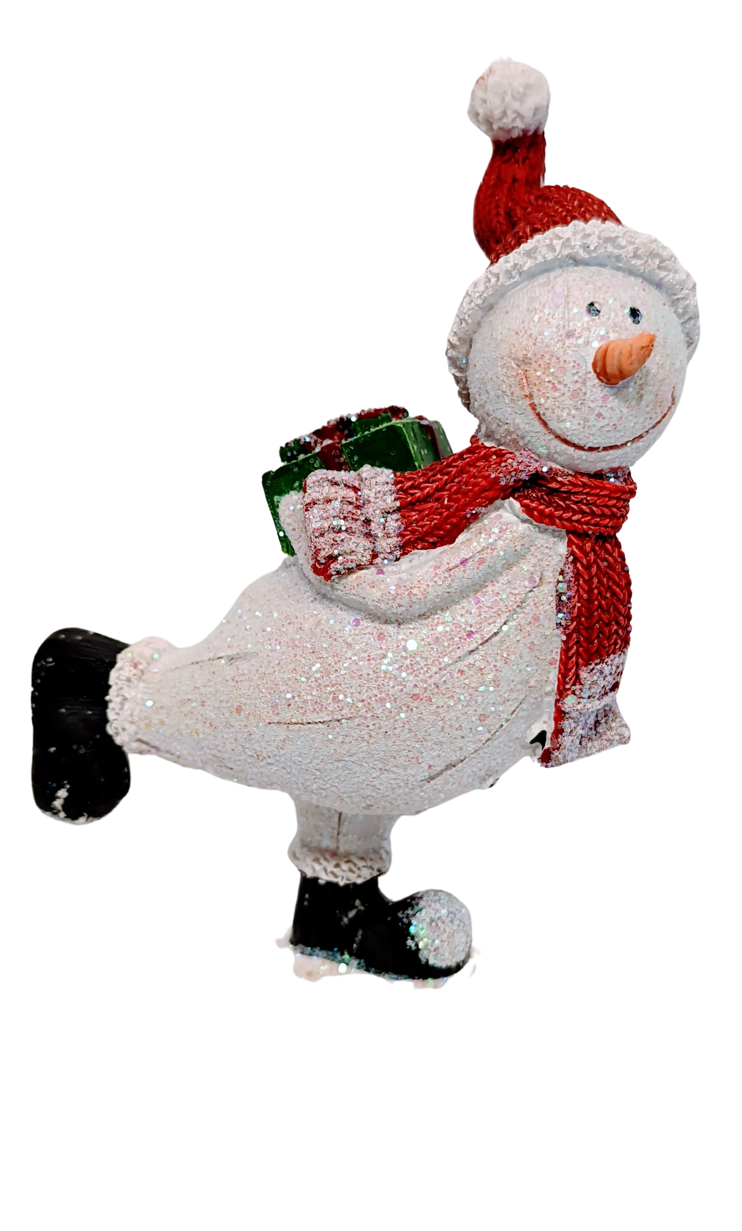 Playful Snowman Figurines Ice Skating or On Skis