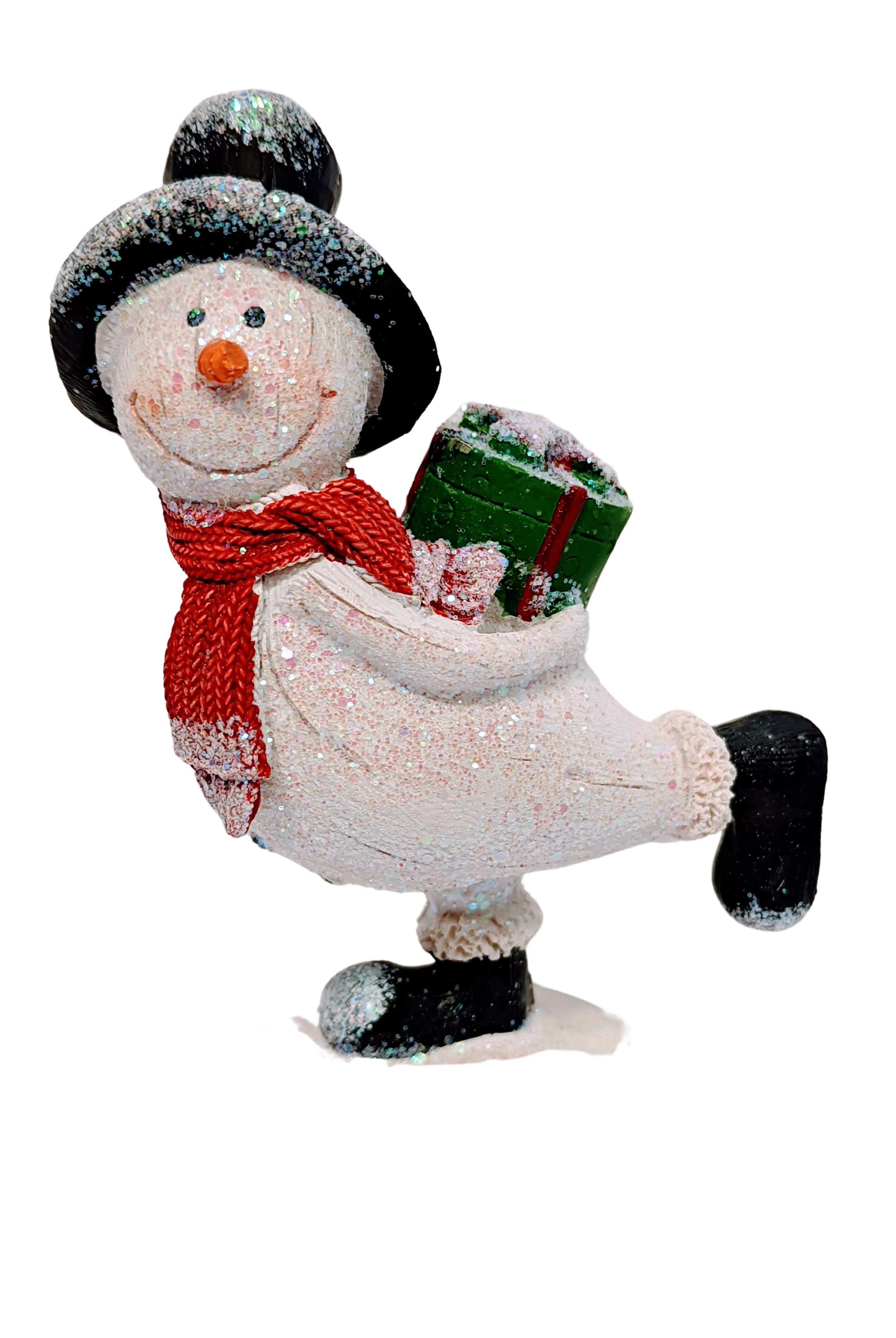 Playful Snowman Figurines Ice Skating or On Skis
