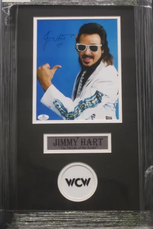 Professional Wrestling Manager Jimmy Hart Signed 8x10 Photo Framed & Matted with COA