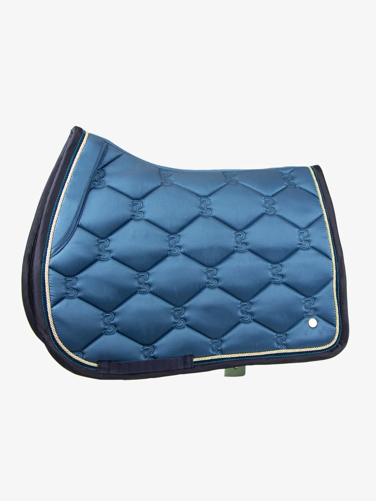 PS of Sweden Teal Christmas Jump monogram saddlepad