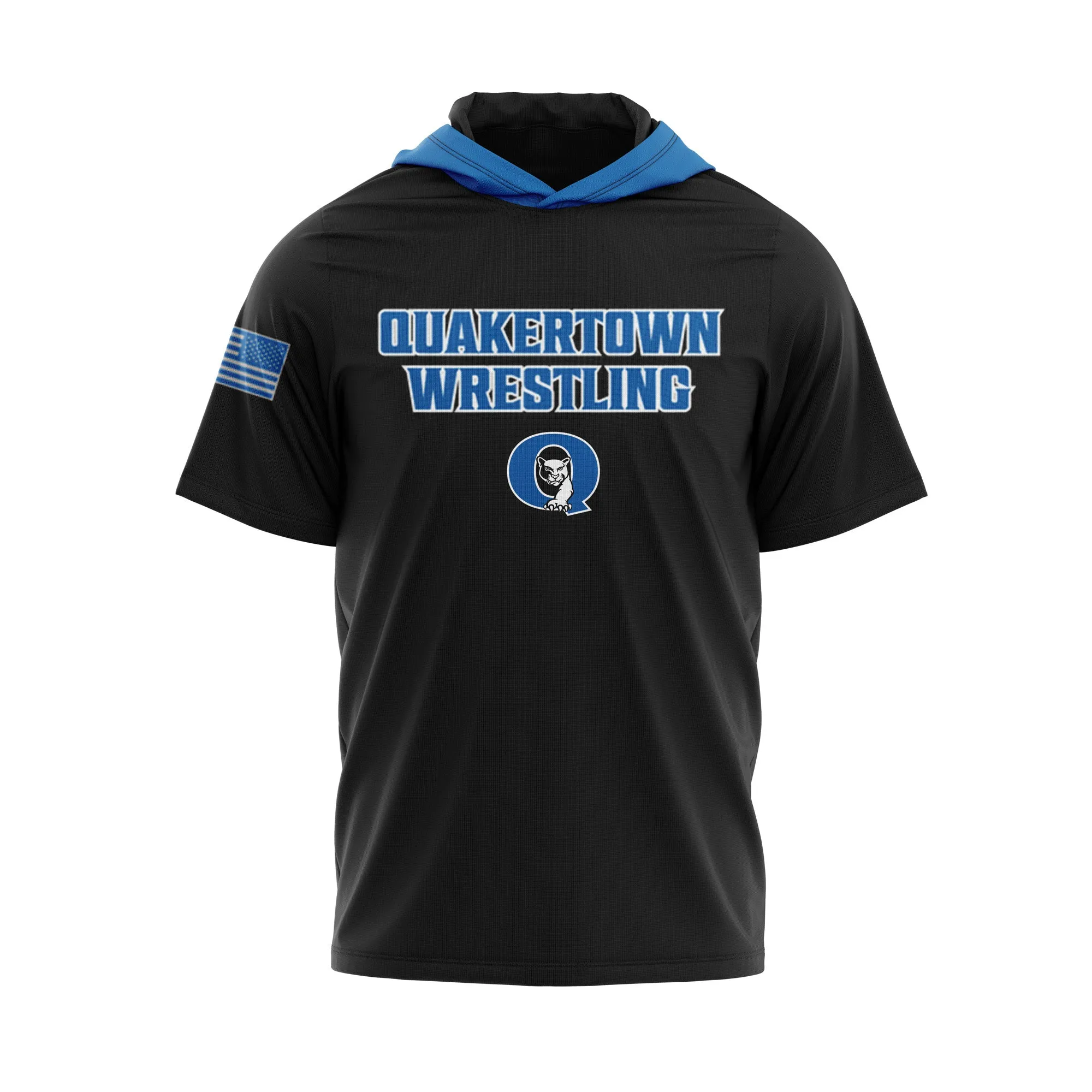 QUAKERTOWN WRESTLING Sublimated Lightweight Short Sleeves Hoodie
