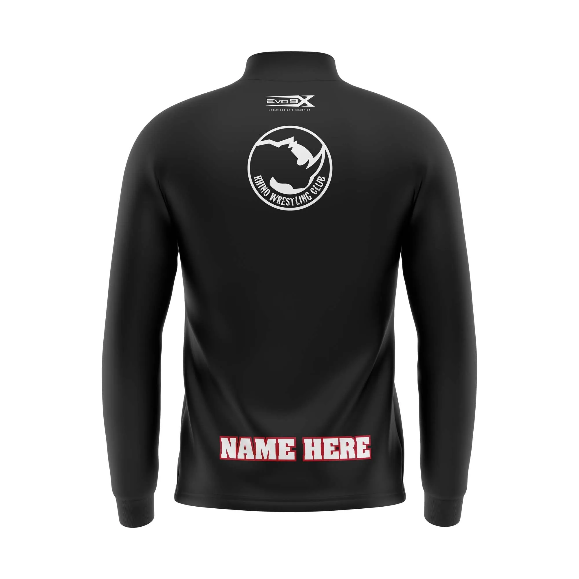 RHINO WRESTLING 1/4 ZIP JACKET (WITH NAME)