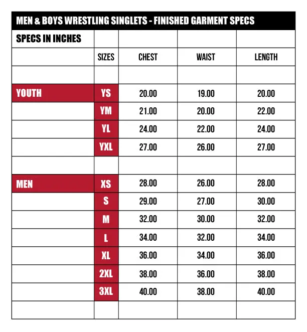 RHINO WRESTLING SINGLET (NO NAME/PERSONALIZATION)
