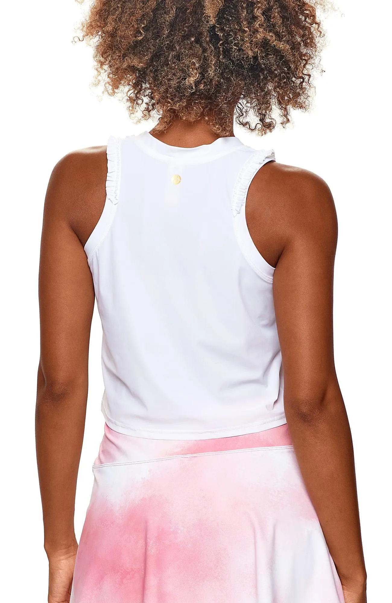 Ruffle Tank Top Cloud White