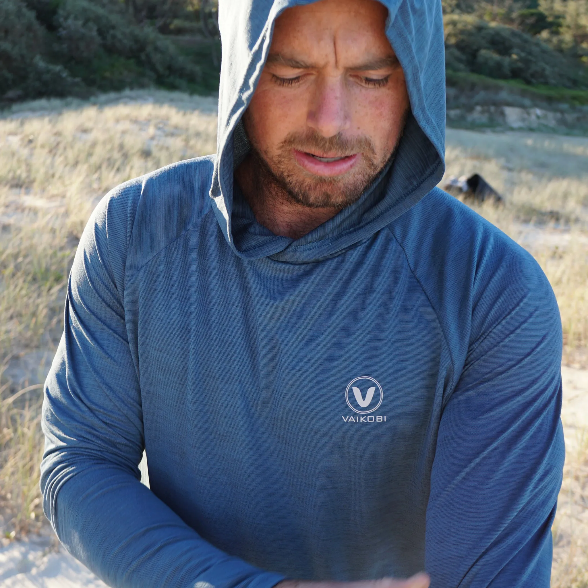 Season 2023 - UV Performance L/S Hooded Tech Top - Ocean Blue