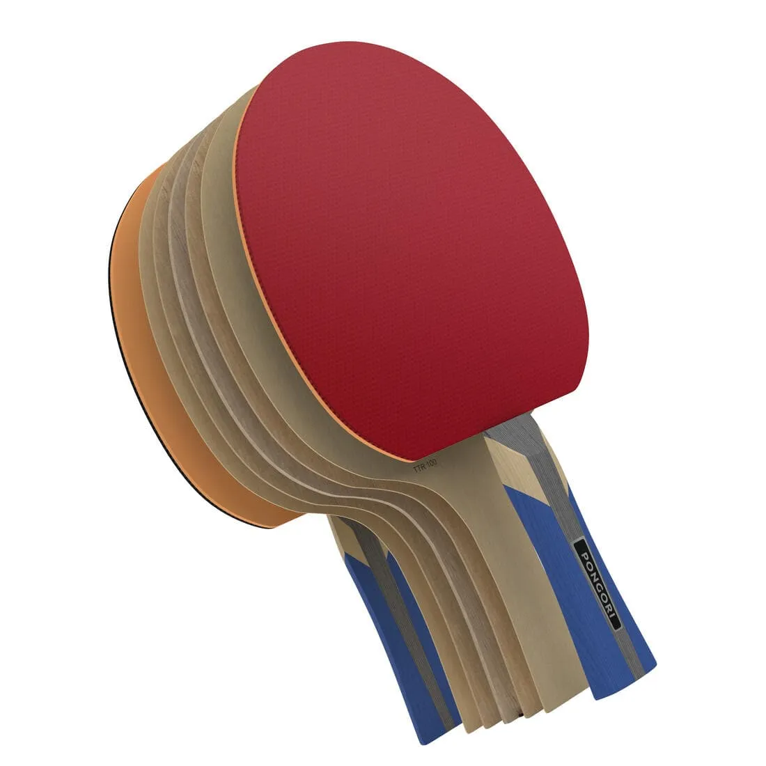 SET DE 2 RAQUETTES TTR 100 3* ALLROUND ET 3 BALLES ORANGE TTB 100* 40 