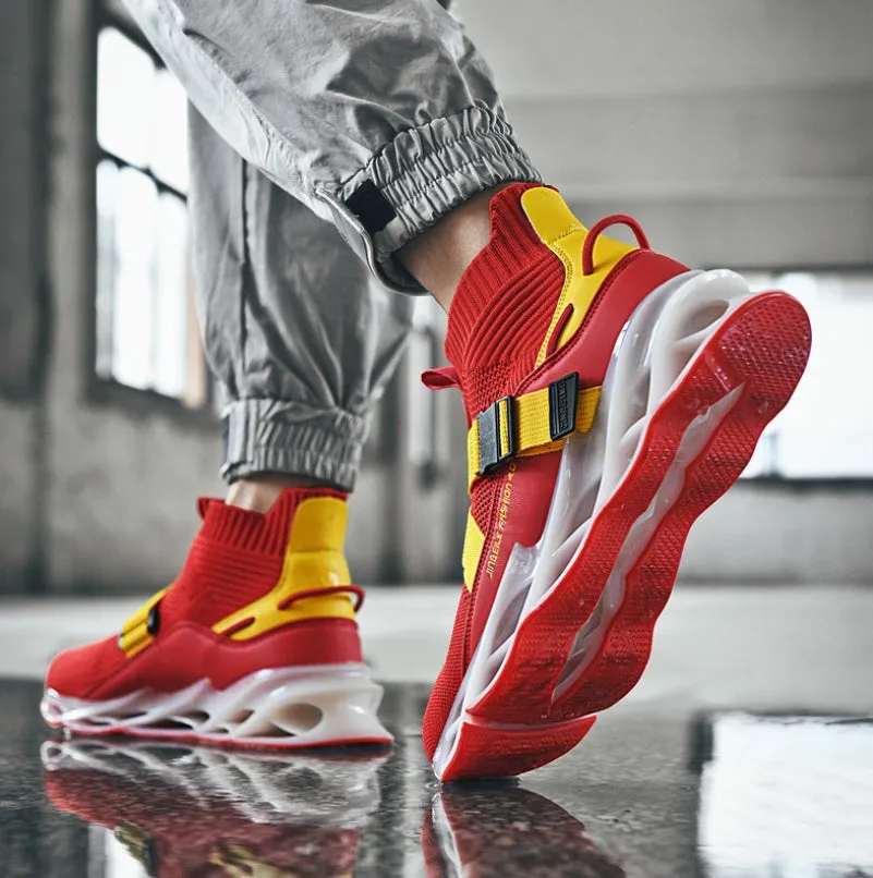 Shock absorption fitness running shoes