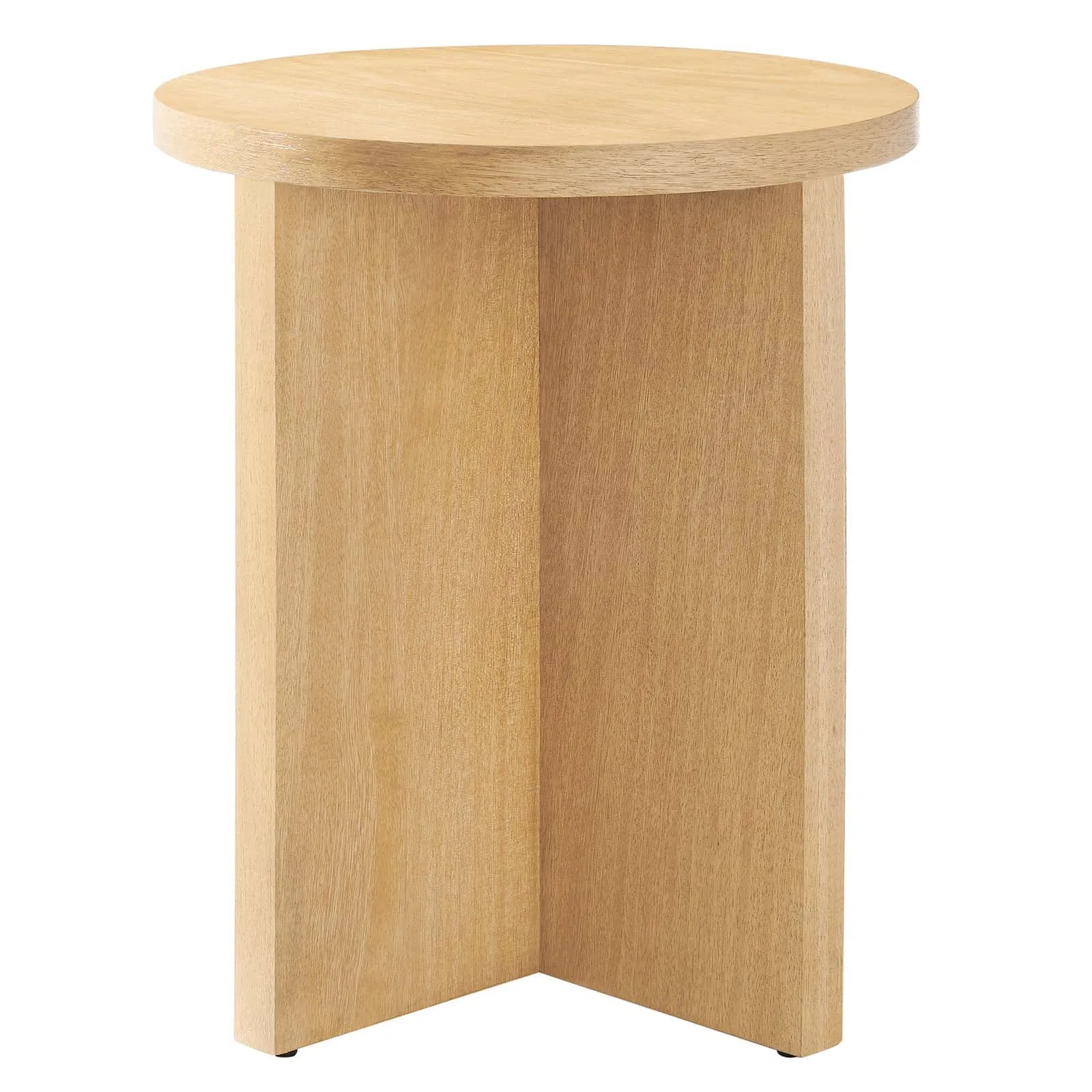 SILAS ROUND WOOD SIDE TABLE