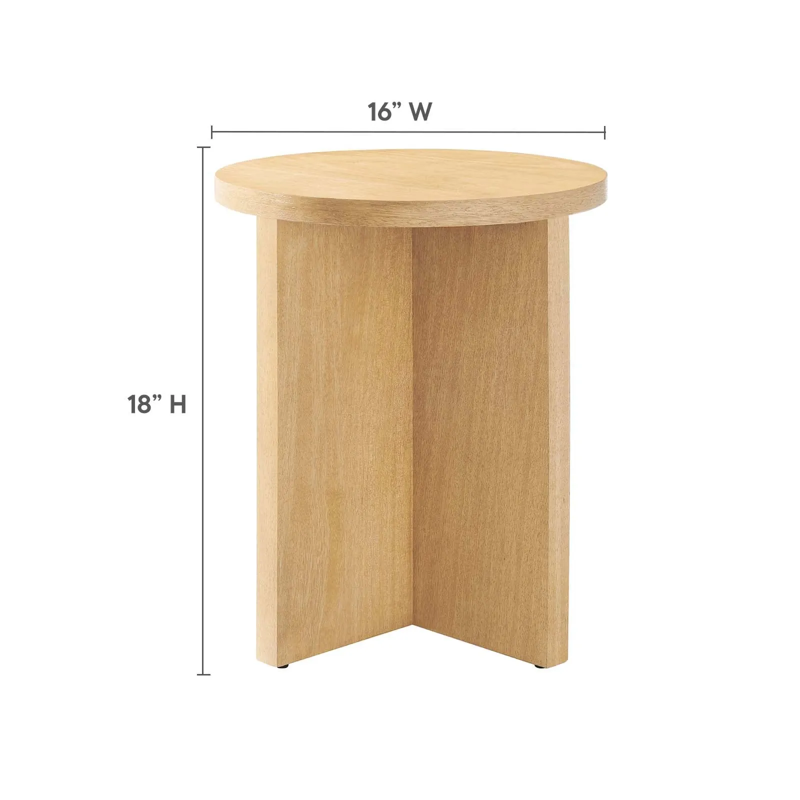 SILAS ROUND WOOD SIDE TABLE