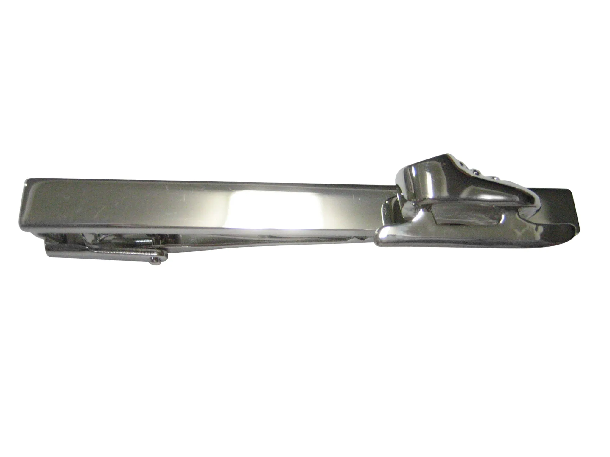 Silver Toned Ice Skating Skates Tie Clip