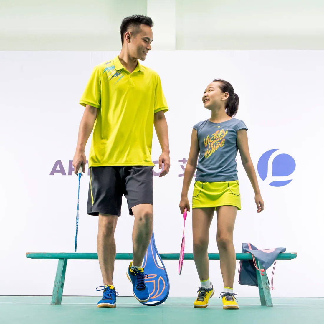 Soft Girls' Tennis Padel Table Tennis Badminton Squash T-Shirt - Grey