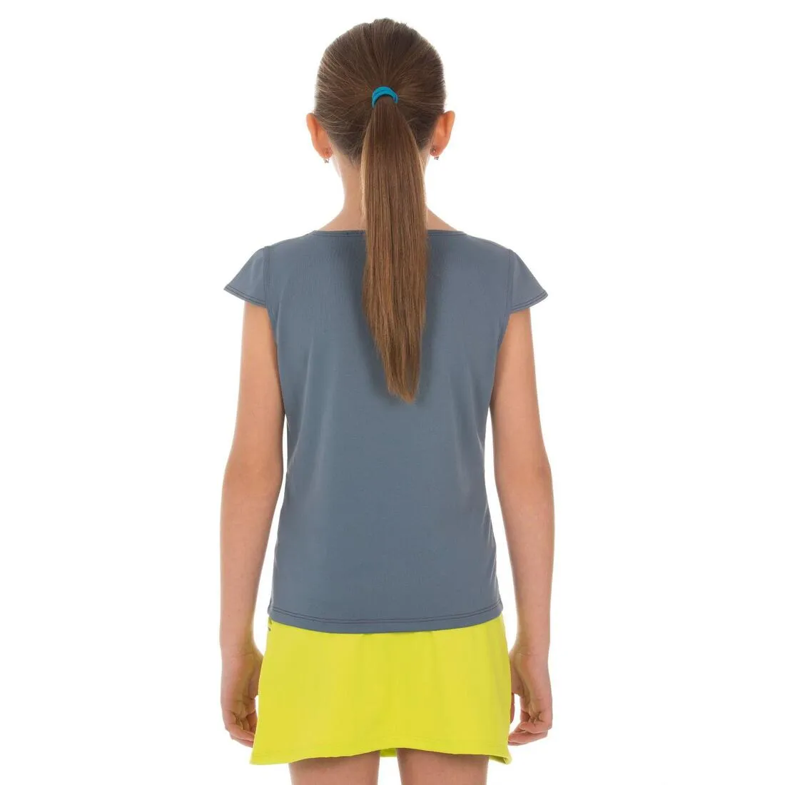 Soft Girls' Tennis Padel Table Tennis Badminton Squash T-Shirt - Grey