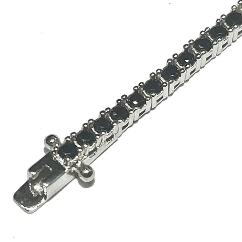Sovereigns bracelet tennis silver 925 black zirconi j7685