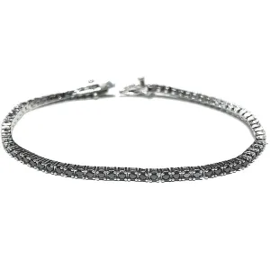 Sovereigns bracelet tennis silver 925 black zirconi j7685