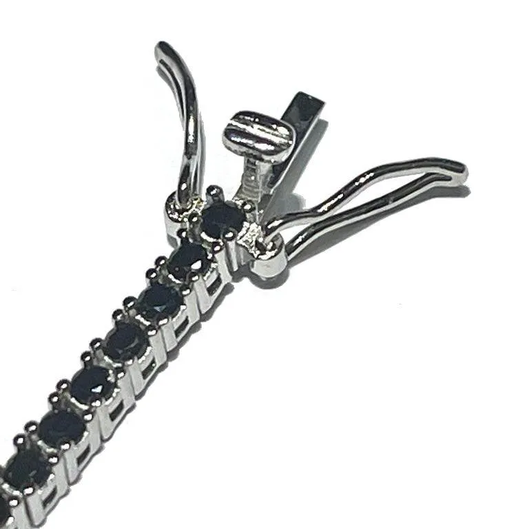 Sovereigns bracelet tennis silver 925 black zirconi j7685