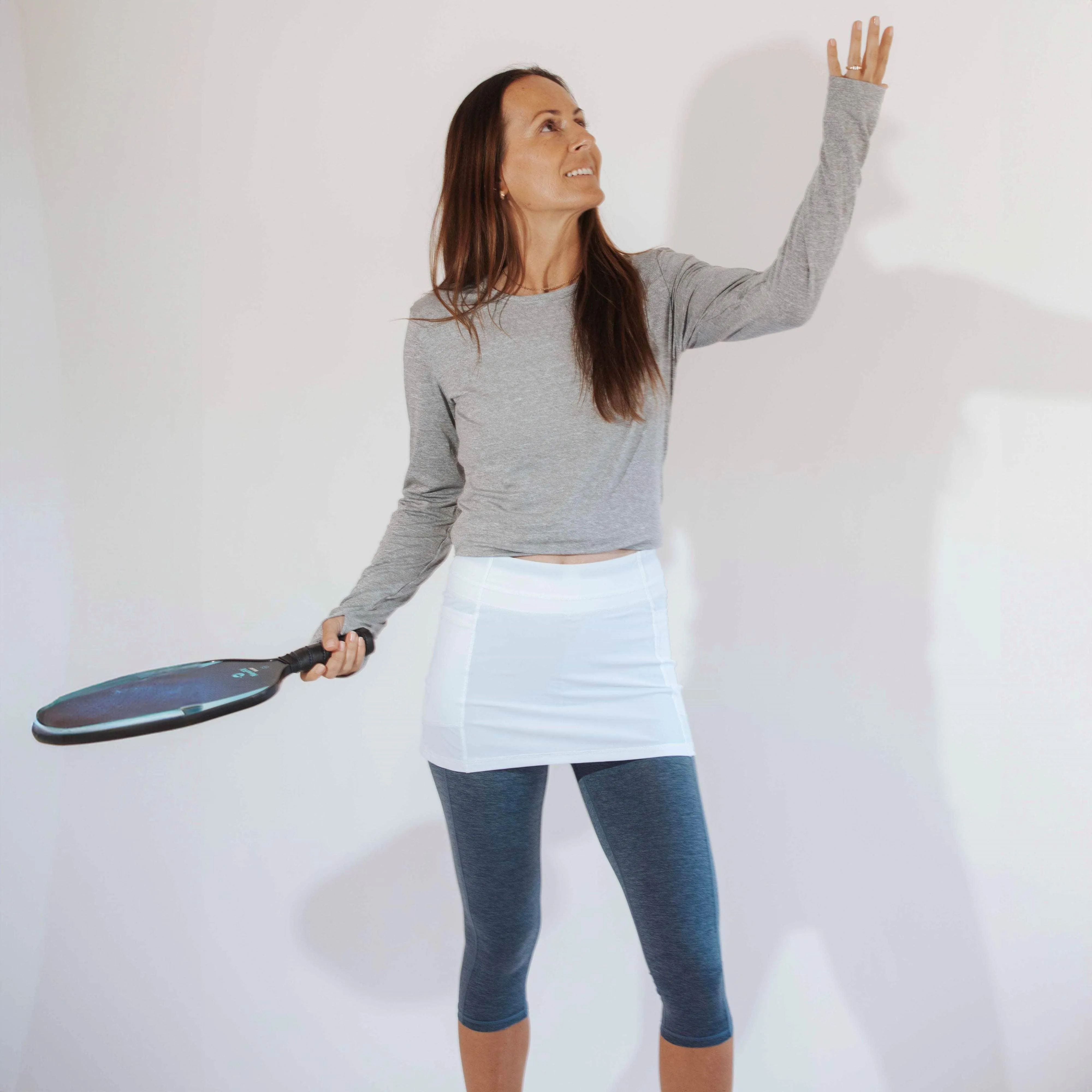 Sport Skort Capris Skirted Leggings