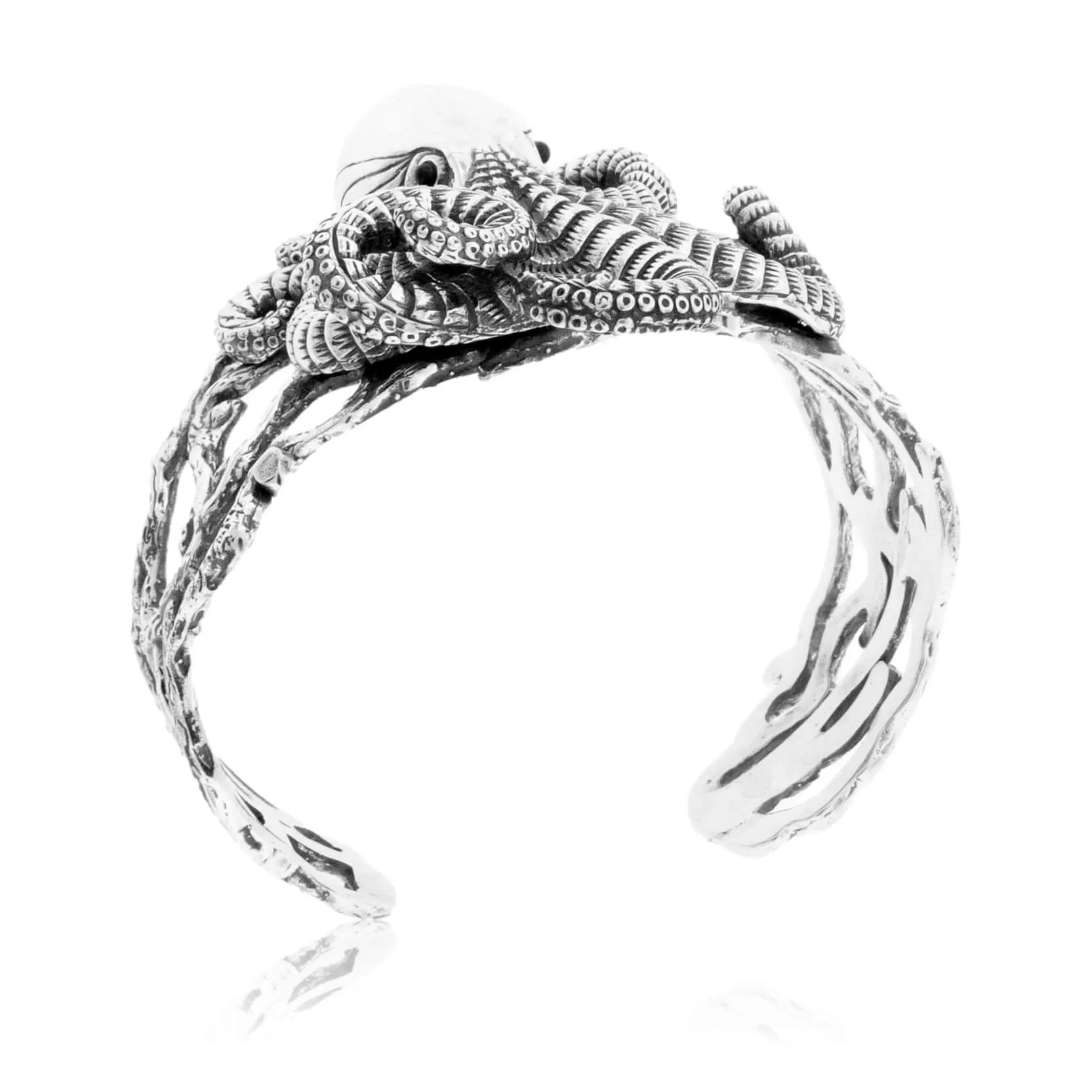 Sterling Silver Octopus Cuff Bracelet