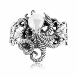 Sterling Silver Octopus Cuff Bracelet