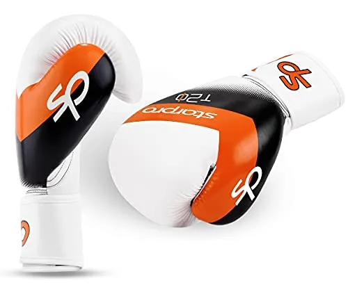Strapro Boxing Gloves Training Muay Thai - Sparring, Kickboxing, Fighting, Focus Pads, Punching Bag Mitts | 8oz, 10oz, 12oz, 14oz, 16oz | PU Leather - Men & Women |