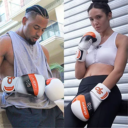 Strapro Boxing Gloves Training Muay Thai - Sparring, Kickboxing, Fighting, Focus Pads, Punching Bag Mitts | 8oz, 10oz, 12oz, 14oz, 16oz | PU Leather - Men & Women |