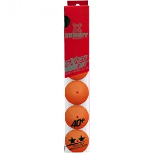 Summit 6 Red Dot Table Tennis Balls Orange
