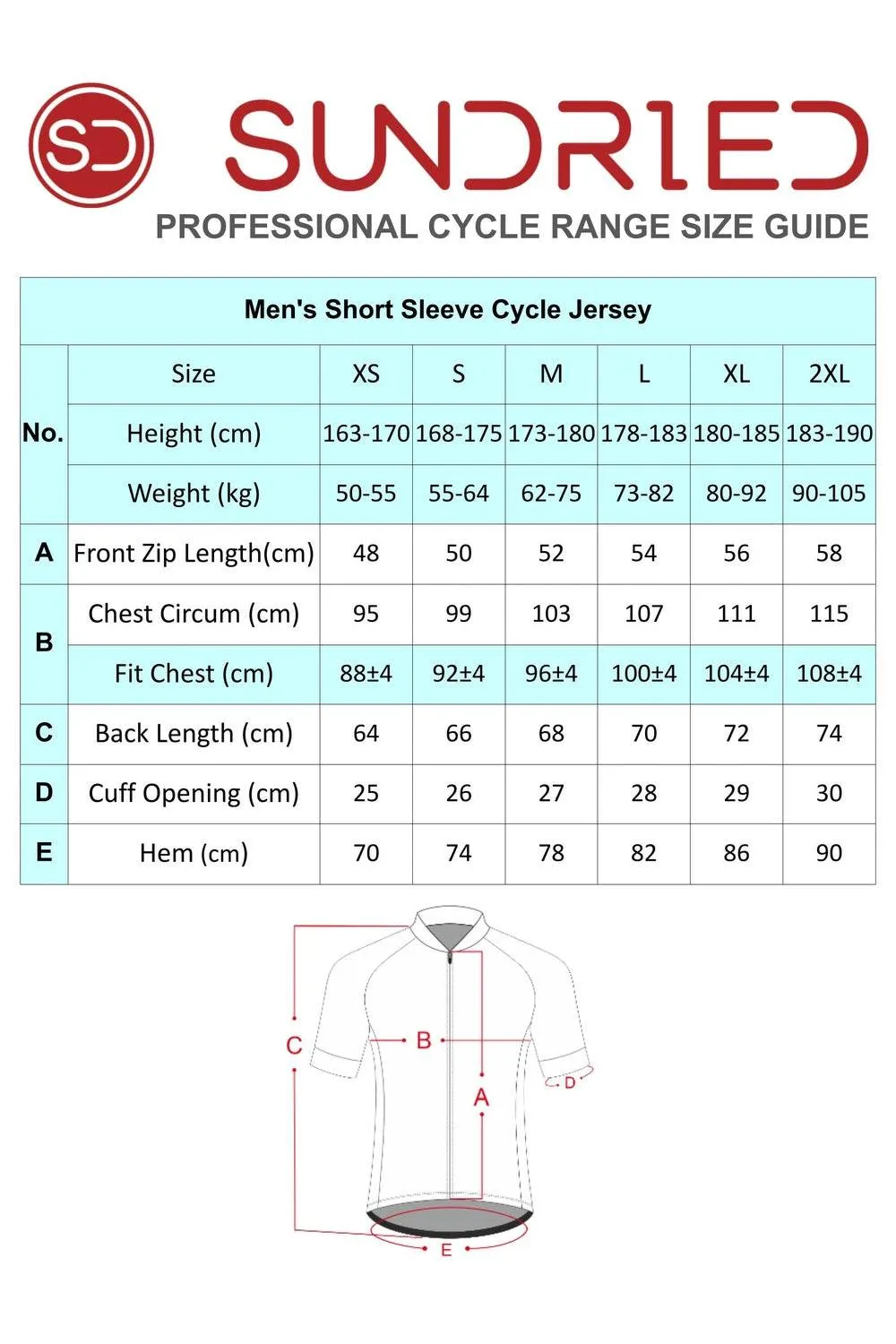 Sundried Peloton Men's Short Sleeve Training Cycle Jersey