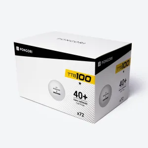 Table Tennis Balls TTB 100 1* 40  72-Pack - White