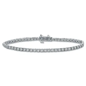 Tennis Bracelet with 1.25ct of Diamonds in 9ct White Gold