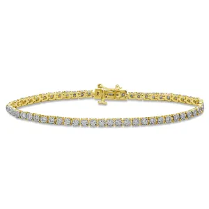 Tennis Bracelet with 1.25ct of Diamonds in 9ct Yellow Gold