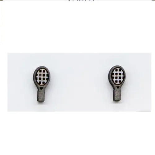 Tennis Heart and Racquet Earrings