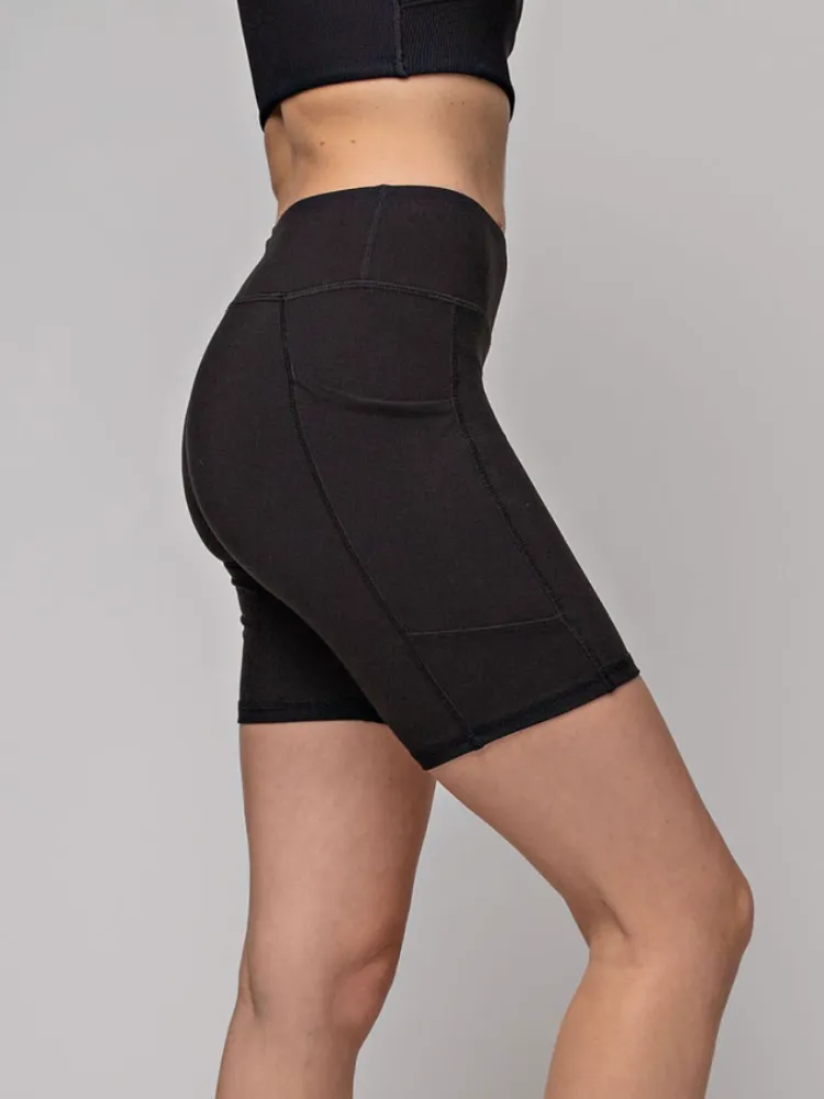 The Bradie Butter Soft Biker Short- Black