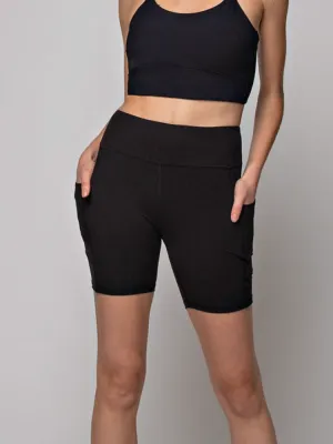 The Bradie Butter Soft Biker Short- Black