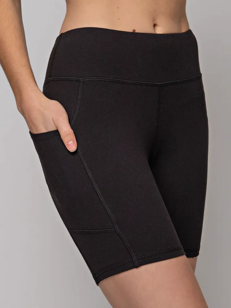 The Bradie Butter Soft Biker Short- Black