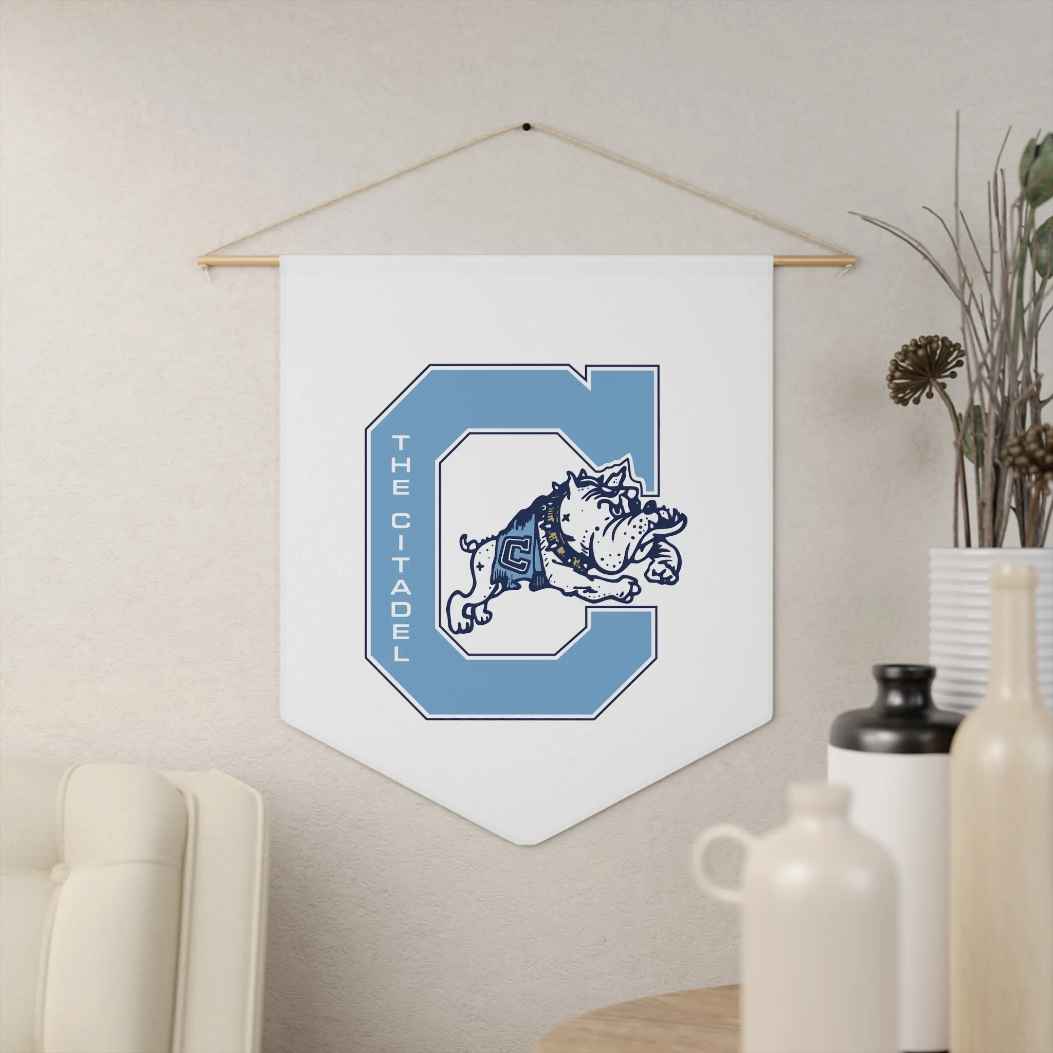 The Citadel, Vintage C, Jumping Bulldog Pennant