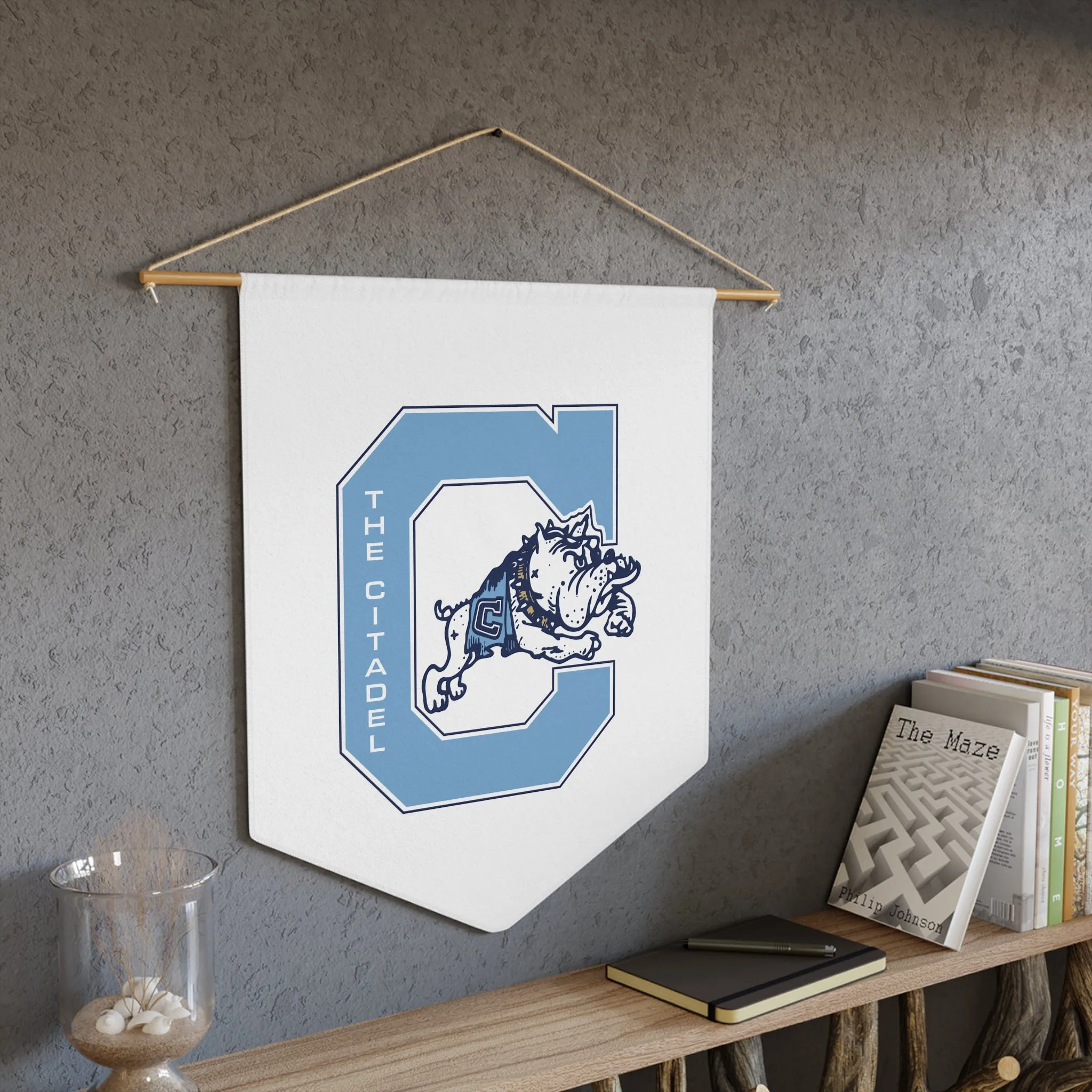 The Citadel, Vintage C, Jumping Bulldog Pennant