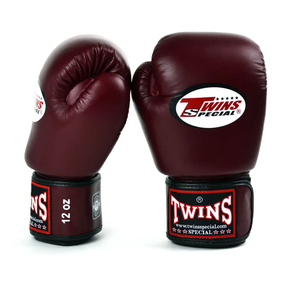 Twins BGVL3 Velcro Boxing Gloves Maroon