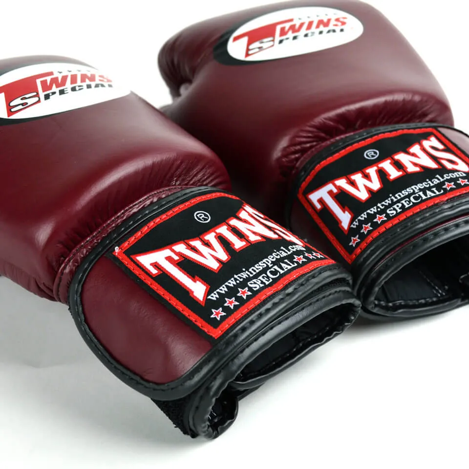 Twins BGVL3 Velcro Boxing Gloves Maroon