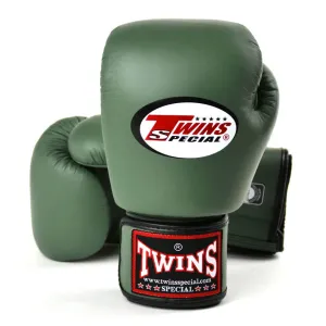 Twins BGVL3 Velcro Boxing Gloves Olive Green