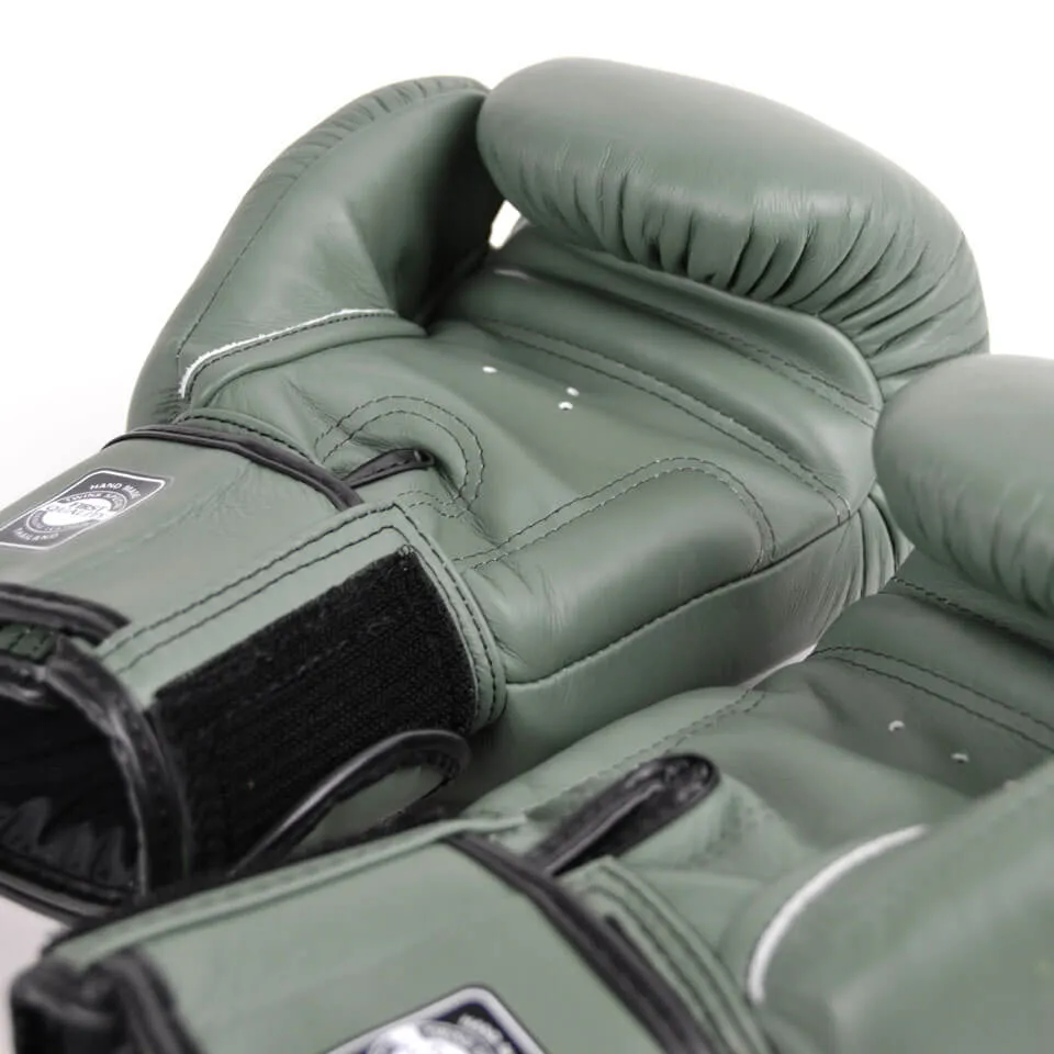 Twins BGVL3 Velcro Boxing Gloves Olive Green