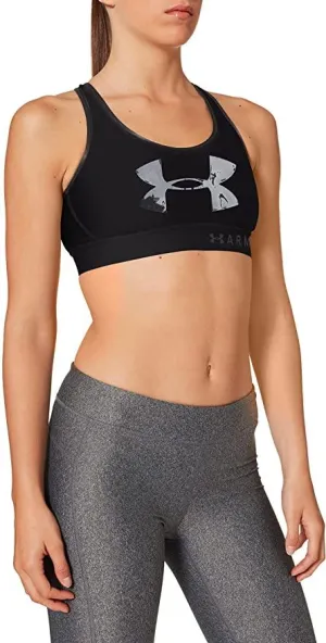 Under Armour Women's Mid Keyhole Graphic Bra - Large